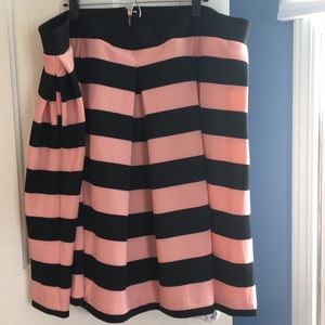Coral and black dressy skirt